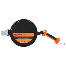 Hvidt reb med tilbagespoling, 15 meter langt, perfekt til have og byggeri.