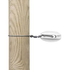 Hvide hjørneisolatorer, 5 pak, perfekt til elektriske hegn.