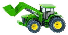 John Deere 8430 med frontlæsser i skala 1:50, detaljeret og unik model.