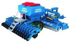 Lemken Solitair 9 såmaskine i skala 1:16, perfekt til modelentusiaster.