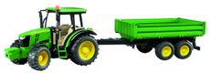 John Deere 5115M med tipvogn, realistisk model for modelbyggere.