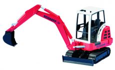 Schaeff HR16 mini gravemaskine i skala 1:16, perfekt til lille byggeaktivitet.