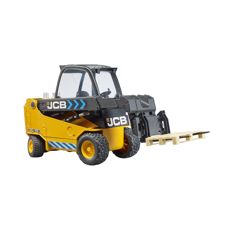 JCB Teletruk med palle i skala 1:16, ideel til legetøjssamling og leg.
