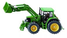 John Deere traktor i skala 1:32 med frontlæsser til modelbyggere.