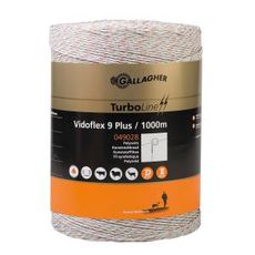 Vidoflex 9 TurboLine Plus, hvid tråd i 1000 m, ideel til elhegn.