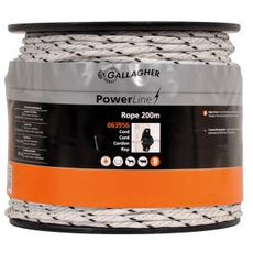 PowerLine reb i hvid, ideelt til hegn, 200 meter længde for holdbarhed.