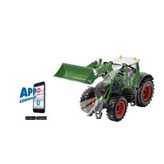 Fendt 933 Vario med frontlæsser og Bluetooth-appkontrol i detalje.
