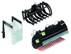 Sort tilbehørssæt til frontlæsser, giver et stilrent look til din 1:32-model.