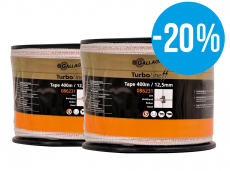 Duopack TurboLine bånd 12,5mm hvidt, perfekt til omfattende anvendelse.