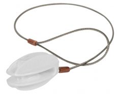 Hjørneisolator forstærket hvid, inklusive rustfri tråd, for sikkerhed.