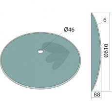 Tallerken glat Ø610x6mm
