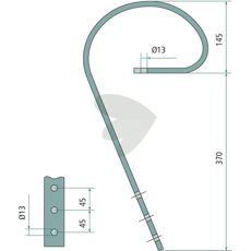 Trækbom med tænder til effektiv jordbearbejdning og beplantning.