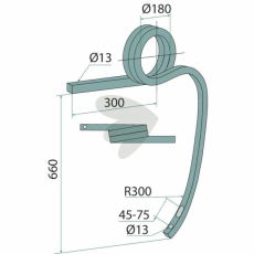 Kultivatoraksel venstre, vriddet
