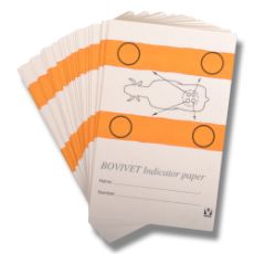 Bovivet indikatorpapir til dyreovervågning, 25 ark i hver pakke.