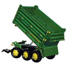 RollyMulti John Deere 3-akset trailer til børn, perfekt legeredskab til udendørs brug.