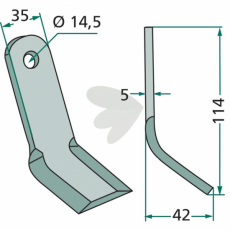 Y-slag Del Morino hul 14,5mm