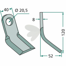 Y-slag Del Morino hul 20,5mm