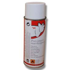 Mærkspray Porcimark rød, 400 ml, stærk farve for tydelig mærkning.