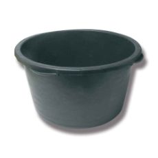 Større rund plastikbalje på 90 liter, ideel til tunge eller store laster.