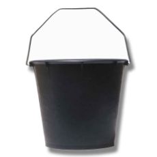 Sort kalvespand på 7 liter, optimal til fodring af kalve.