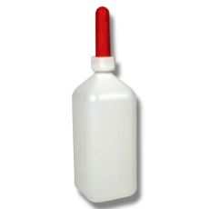 Flaske til fodring af kalve, rummer op til 2 liter.
