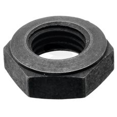 Kraftig møtrik til sikker fastgørelse af maskindele inden for landbrug og konstruktion.