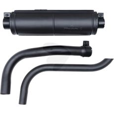 Lyddæmper med rør, reducerer støj fra traktorer.