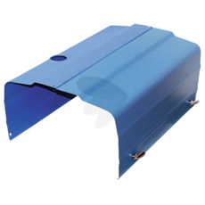 Motorhjelm til traktor, designet for nem adgang og sikkerhed.