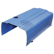 Stærk motorhjelm til traktorer, beskytter mod skader og bevarer motorens ydeevne.