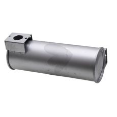 Lyddæmper der reducerer støjniveauet fra traktoren.