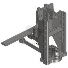 Kugletræk Scharmüller, stærk og pålidelig med maksimal støttebelastning på 3000 Kg.