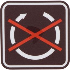 Motorstop LGF dekal, vigtig sikkerhedsinformation for andre trafikanter.