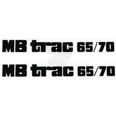 Dekalsæt til MB Trac 65/70 motorhjelm, inkluderer venstre og højre dekaler.