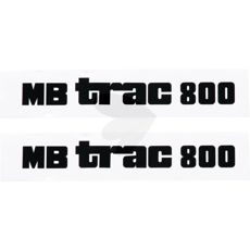 Dekaler til motorhjelm, MB Trac 800, inkluderer midterafbryder for klarhed.