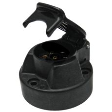 7-polet stik med 16 fladstiksforbindelser, perfekt til traktortilbehør.