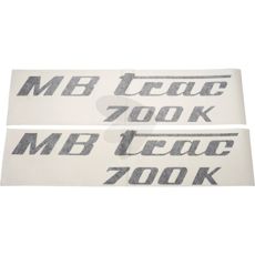 Dekalsæt til MB Trac 700 K, sort, venstre og højre side.