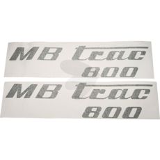 Olivengrøn dekalsæt til MB Trac 800, venstre og højre.