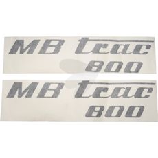 Dekalsæt til MB Trac 800 i sort udførelse til venstre og højre side.