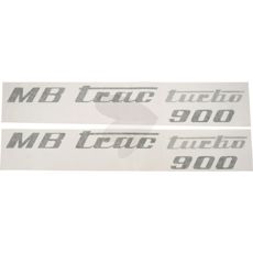 Olivgrøn dekalsæt til MB Trac turbo 900, venstre og højre.