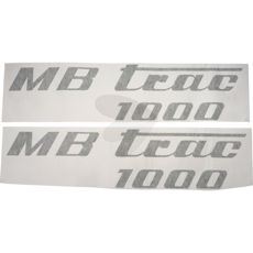 Olivgrøn dekalsæt til MB Trac 1000, venstre og højre side.