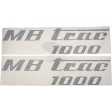 Sort dekalsæt til MB Trac 1000, tilpasset til venstre og højre.