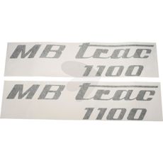 Olivgrøn dekalsæt til MB Trac 1100, venstre og højre.
