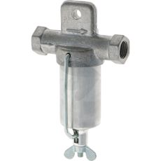 Brændstoffilter med skruede forbindelser, renser brændstof effektivt.