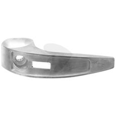 Kromet dørhåndtag til indvendig brug på traktorer.