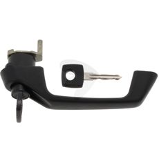 Almindeligt håndtag til brug på køretøjer og maskiner, praktisk og holdbart.