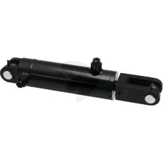 Hydraulisk cylinder på højre side til kraftfuld løftning og presning i maskindrift.