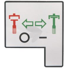 Decal til PTO-kobling, viser langsomt køretøj for sikker kørsel.