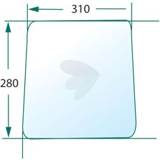 Klar rude nederst, ideel til udskiftning af beskadigede vinduer i maskiner.