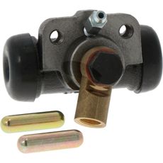 Hjulbremsecylinder for bagaksel med ringøje, sikrer effektiv bremsning.