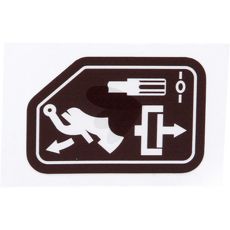 Brun mærkat til startspærre, vigtig sikkerhedsforanstaltning for køretøjer.